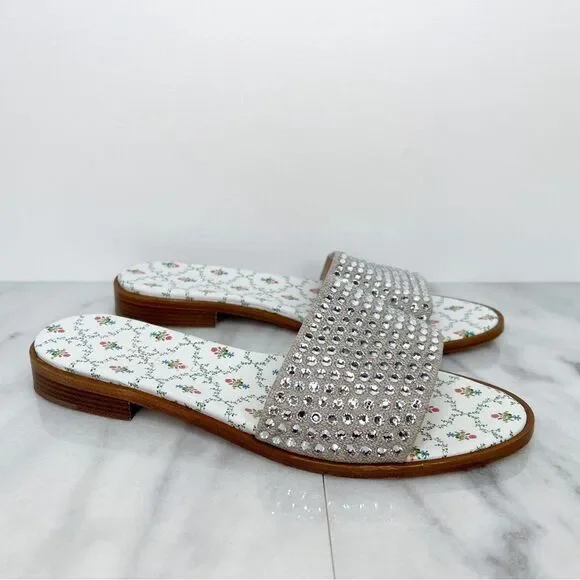 Hill House Silver Studded Slide Sandals - The City Slide - Picture 7 of 14